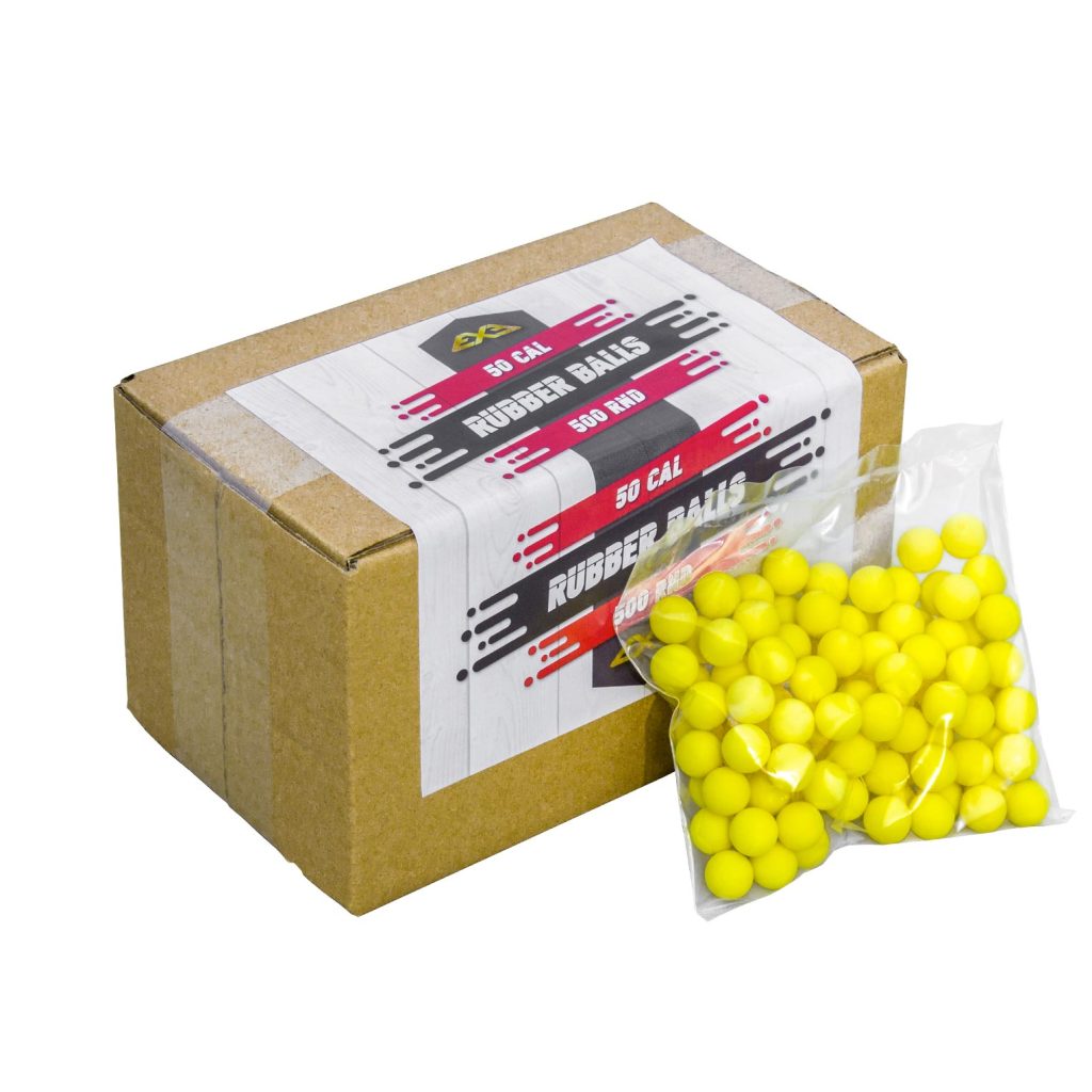Rubber Balls Cal. 50 Yellow – 500 pack